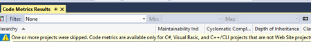 featured image thumbnail for post Calculate Code Metrics in VS2017 for Core and Standard Projects